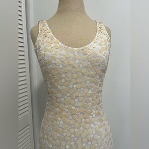 Elegant Tan New Sleeveless Mini Dress